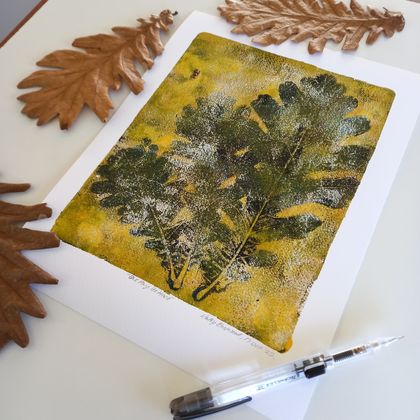 Fine Art Print - Oak Leaves Green / Yellow