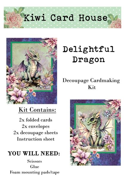 Decopage Card Making Kits (4 designs to choose from)