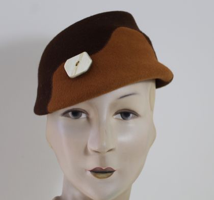 Brown and Tan Vintage Inspired Hat