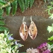 Handmade Flower Petal Copper and Silver Earrings