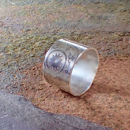 Handmade Silver Mandala Ring