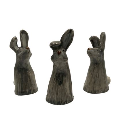Grey Bunny Figurine