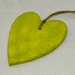 Lime Green Ceramic Heart