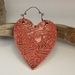 Deep Red Heart Decoration