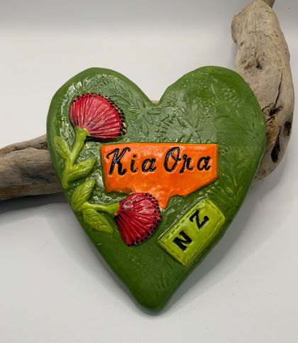 ON SALE -  Heart Decoration “ Kia Ora”
