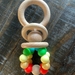 Natural Wood & Food grade Silicone Teether Rattle