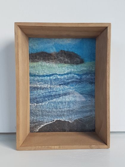 Framed Aotearoa Seascape Feltart II