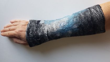 Silky felted Merino Wrist Warmers