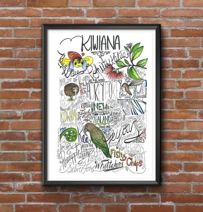 "Kiwiana" A3 Fine Art Print