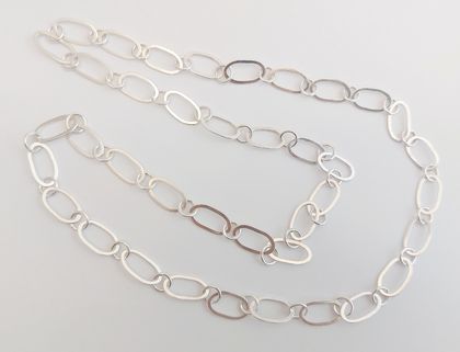 Delicate silver chain necklace