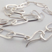Handforged silver chain - oval links