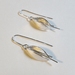 Silver Kowhai drop earrings