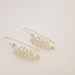 Silver Kowhai leaf earrings