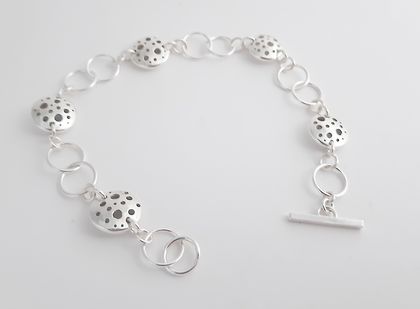 Silver moon bracelet