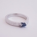 Sterling silver ring with blue sapphire