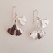 Double gingko leaf earrings