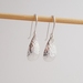 Silver water drop earrings