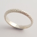 Honeycomb textured silver ring