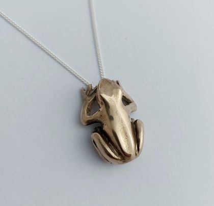 Frog pendant - Bronze
