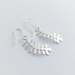 Silver Kowhai leaf earrings