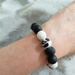 Polymer clay bead bracelet - Friesian