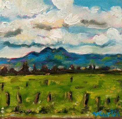 Kaimai Ranges - original oil painting, by Vicky Curtin