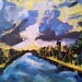 Waikato River - original oil painting by Vicky Curtin