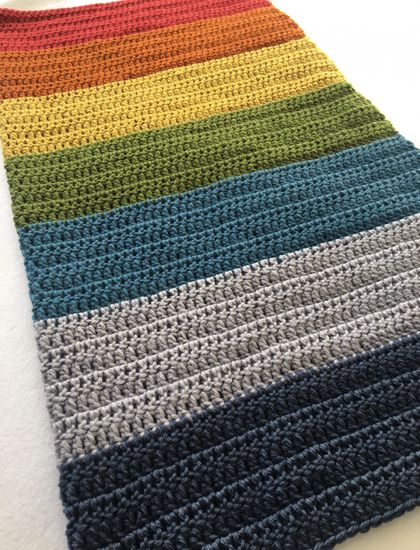 100% Merino Wool Rainbow Baby Blanket