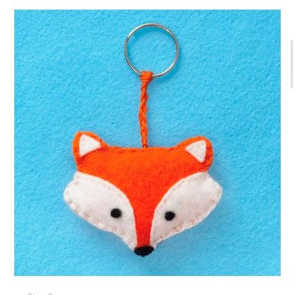 Make your own Felt Fox Keyring or Bag Tag