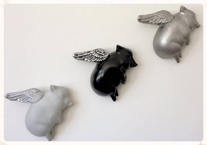 Oink Flying Pigs - Mix n Match Set - Silver, Black with Silver & Concrete with Silver