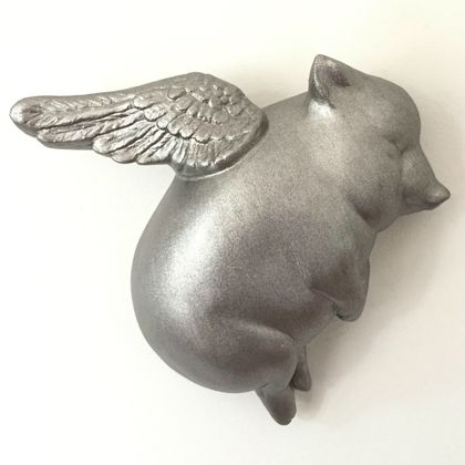 Oink Flying Pig - Silver