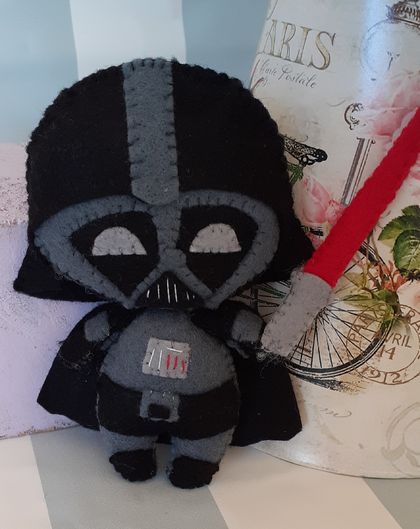 Darth Vader with light saber - Star Wars Felt Toy