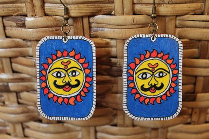 Madhubani 'Sun' Earrings 