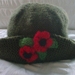Olive green - Hand knitted - Baby Hat - Poppy