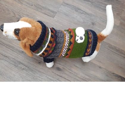 Dog Coat - Wool - Hand knitted - Country Feel