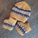 Infant's Yellow Ewe Beanie Set - Wool 