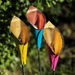 Upcycled Corrugated iron Lilies  Bright colours edition (3pc set)