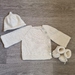 Baby knitted gift - cream 0-3 month