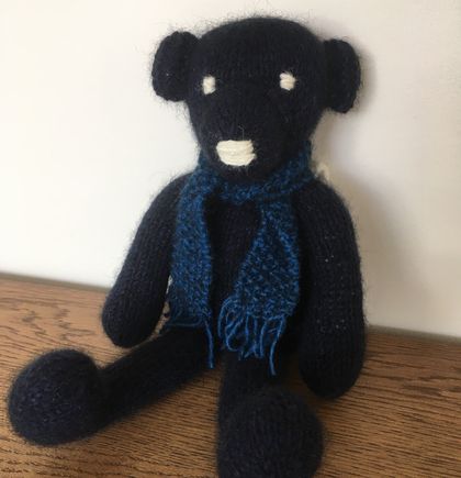 Soft Toy - Boris The Bear - Possum & Merino - Hand Knitted 