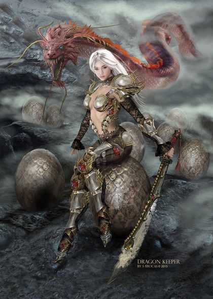 Dragon Keeper Fantasy A3 Print