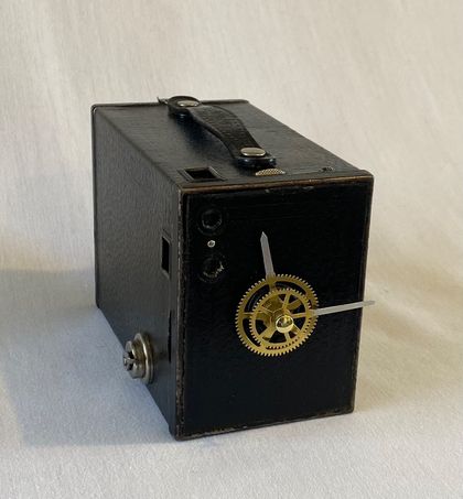 Upcycled Box Brownie Camera Clock
