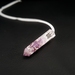 Amethyst and Pure Silver Flakes in Resin.( crystal shape)