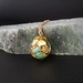Turquoise and 24k Gold Leaf  Sphere Resin Necklace