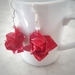 Hand Folded Origami Rose Earrings 