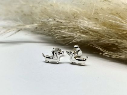 Sausage Dog Sterling Silver earrings