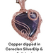 Amethyst Copper Heart Necklace