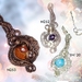 Precious Stone Swirl Necklaces