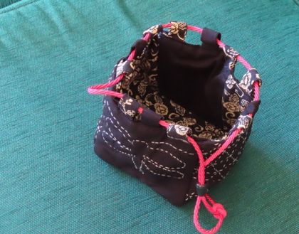 Sewing Bag -  Sashiko stitched 