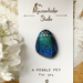Painted Pebble Tui Brooch - Kiwiana Art Bird Pin - NZ Gift