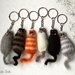 Hand Knitted Cat Keyring - Animal Keychain - Cat Gift